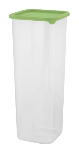 Банка для сыпучих продуктов Sugar&Spice Vanilla квадрат,1,9л  с гибкой крышкой фисташка